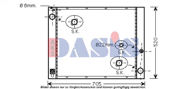 AKS DASIS Radiators, Motora dzesēšanas sistēma 020017N